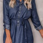 Τζιν πουκάμισο φόρεμα