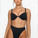 Basic rib μπικίνι μαύρο