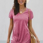 Φόρεμα t-shirt με κόμπο