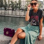 Midi φούστα με κουμπιά