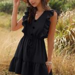 Ruffle mini country φόρεμα