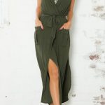 Safari style maxi φόρεμα