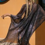 Crochet tunic με κρόσσια μαύρο