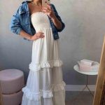 Maxi φόρεμα με σφηκοφωλιά