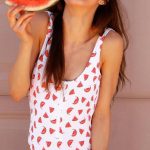 Ολόσωμο μαγιό με print καρπούζι