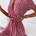 Floral wrap φόρεμα