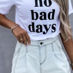 Λευκό quote t-shirt