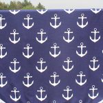 Anchor round beach towel