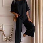 Oversized μονόχρωμο σετ