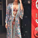 Εμπριμέ μακρυμάνικο κιμονό