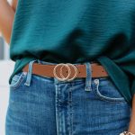 Camel ζώνη με στρογγυλή αγκράφα