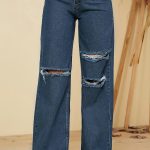 Hippie wide leg denim blue jean