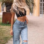 Hippie wide leg denim ανοιχτόχρωμο