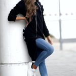 Longline hoodie με κουκούλα