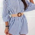 Oversized ριγέ πουκάμισο