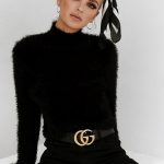 Fluffy cozy ζιβάγκο μαύρο