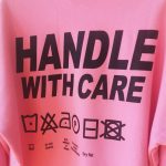 Printed longline φούτερ ροζ