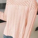 Πλεκτό διάτρητο πουλόβερ