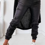 Ankle cut leather παντελόνι