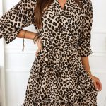 Leopard wrap φόρεμα