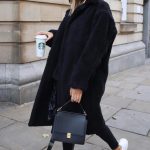 Teddy bear παλτό μαύρο