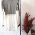 Peplum dress τοπ γκρι