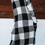 Καρώ ασπρόμαυρη ζακέτα