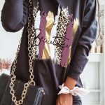 Longline printed φούτερ φόρεμα