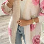 Roses print vintage ζακέτα