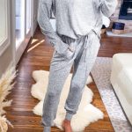 Γκρι σετ pajamas