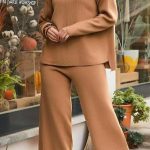 Casual μάλλινο σετ μπεζ