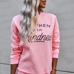 Ροζ φούτερ με στάμπα