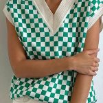 Checkered καζάκα πράσινη