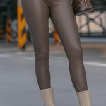 Casual chic leggings καφέ