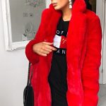 Playful luxury teddy fur κόκκινη