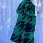 Printed long coat πράσινο