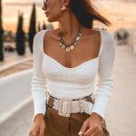 Rib balconette μπλούζα λευκό