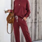 Casual workout σετ μπορντό