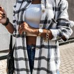 Ασπρόμαυρο καρώ πανωφόρι