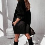 O neck φούτερ φόρεμα