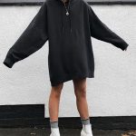 Hoodie side zip μαύρο