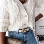 V neck braided ζακέτα