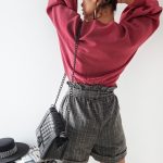 Plaid ψηλόμεσο σορτς