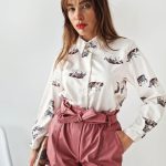 Δερμάτινο ψηλόμεσο σορτς