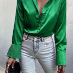 Satin solid πουκάμισο