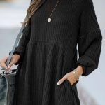 Flare style φόρεμα μαύρο