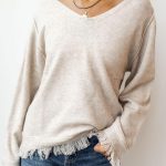 Fringes V neck τοπ