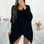 Ασύμμετρο knitted top μαύρο