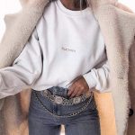 Loose sherpa πανωφόρι λευκό