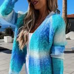 Tie dye braided ζακέτα